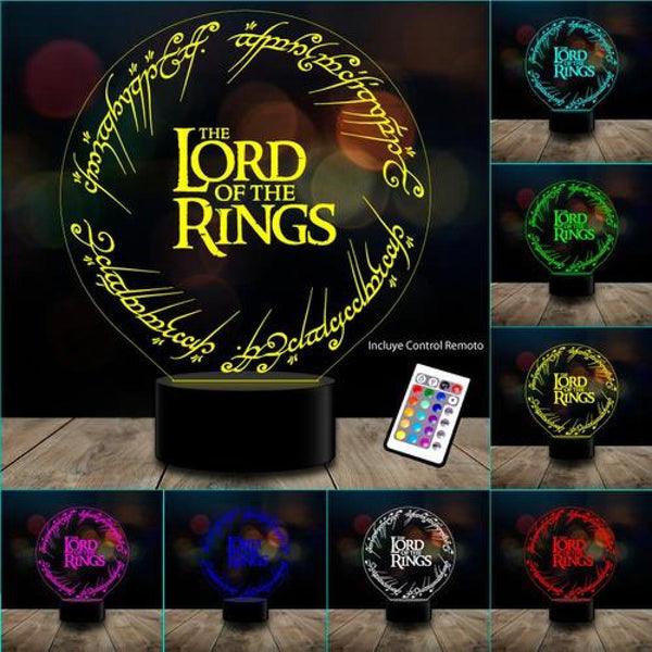 Lampara 3D Lord of the Ring  el señor de los anillos Control