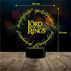 Lampara 3D Lord of the Ring  el señor de los anillos Control