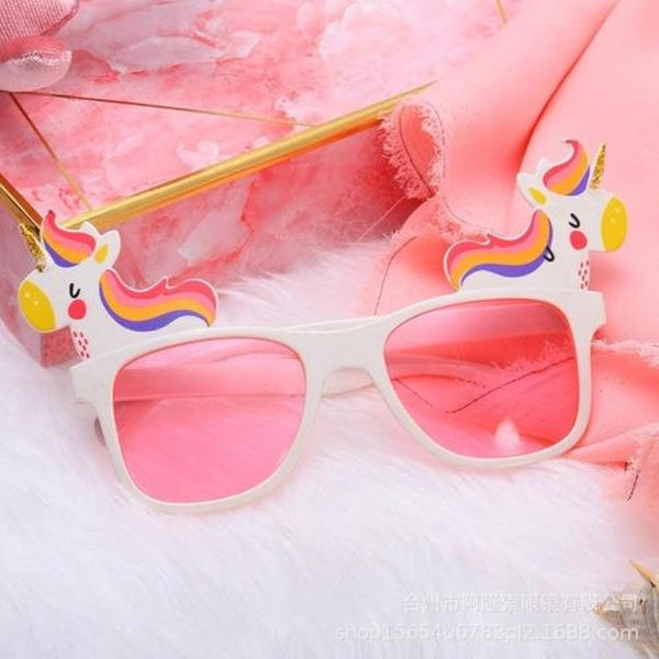 Lentes Sol Gafas Unicornio Glitter Fiesta Brillante Kawaii