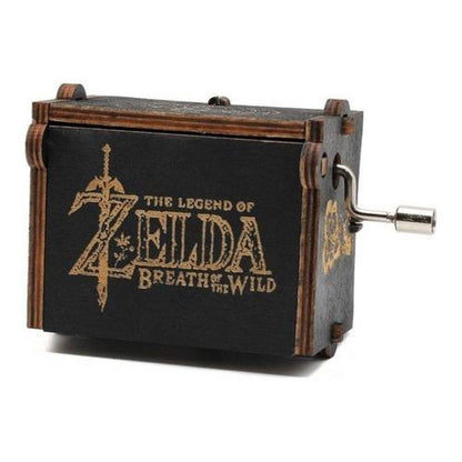 Caja Musical madera Negra Black Zelda estoykuku