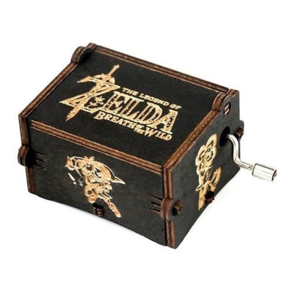 Caja Musical madera Negra Black Zelda estoykuku