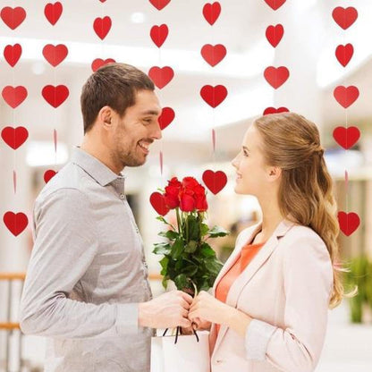 Guirnalda De Papel Corazones 4 metros