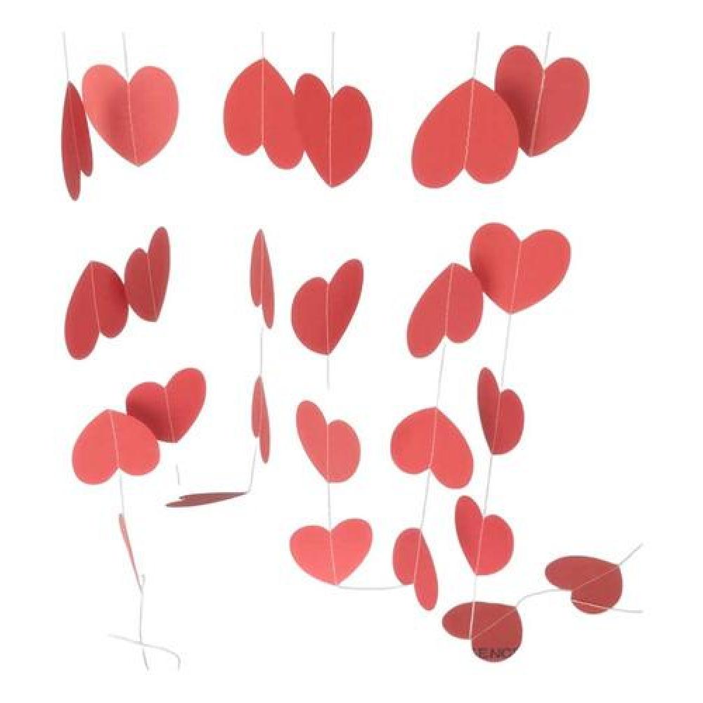 Guirnalda De Papel Corazones 4 metros