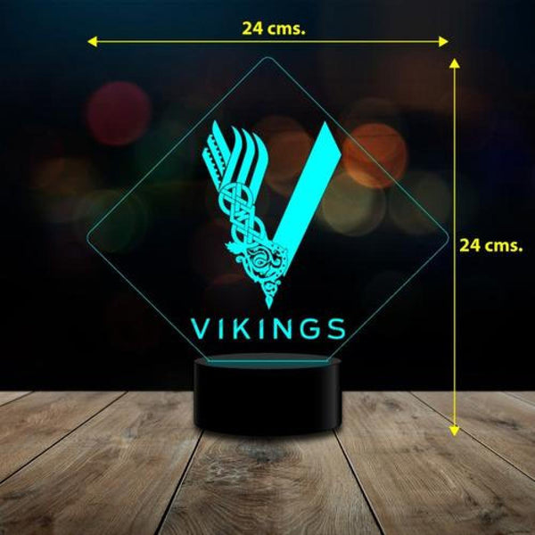 Lampara 3D serie Vikingos  c remoto 16 color estoykuku