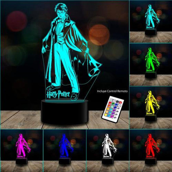 Lámpara 3D Harry Potter control remoto