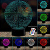 Ilusion 3D Estrella de la muerte Star Wars Control remoto