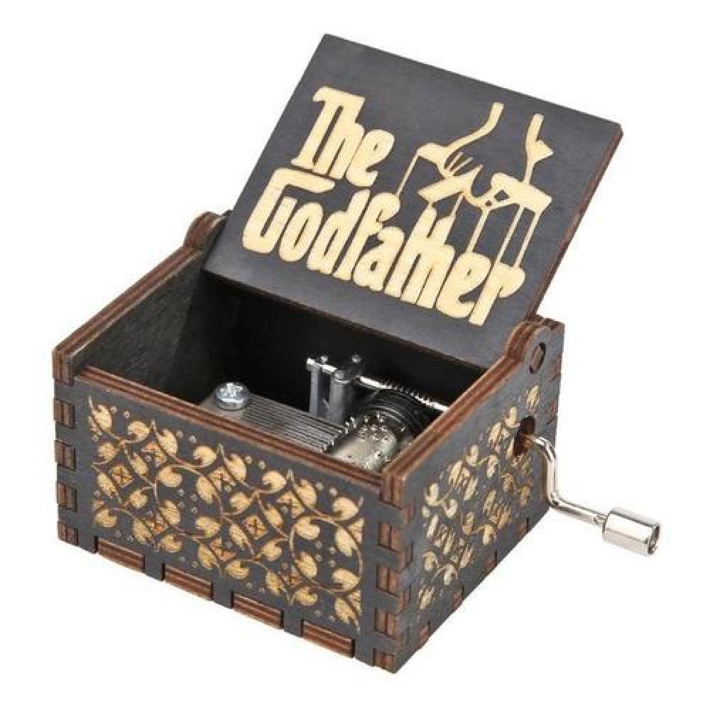 Caja Musical negra Madera El Padrino The Godfather