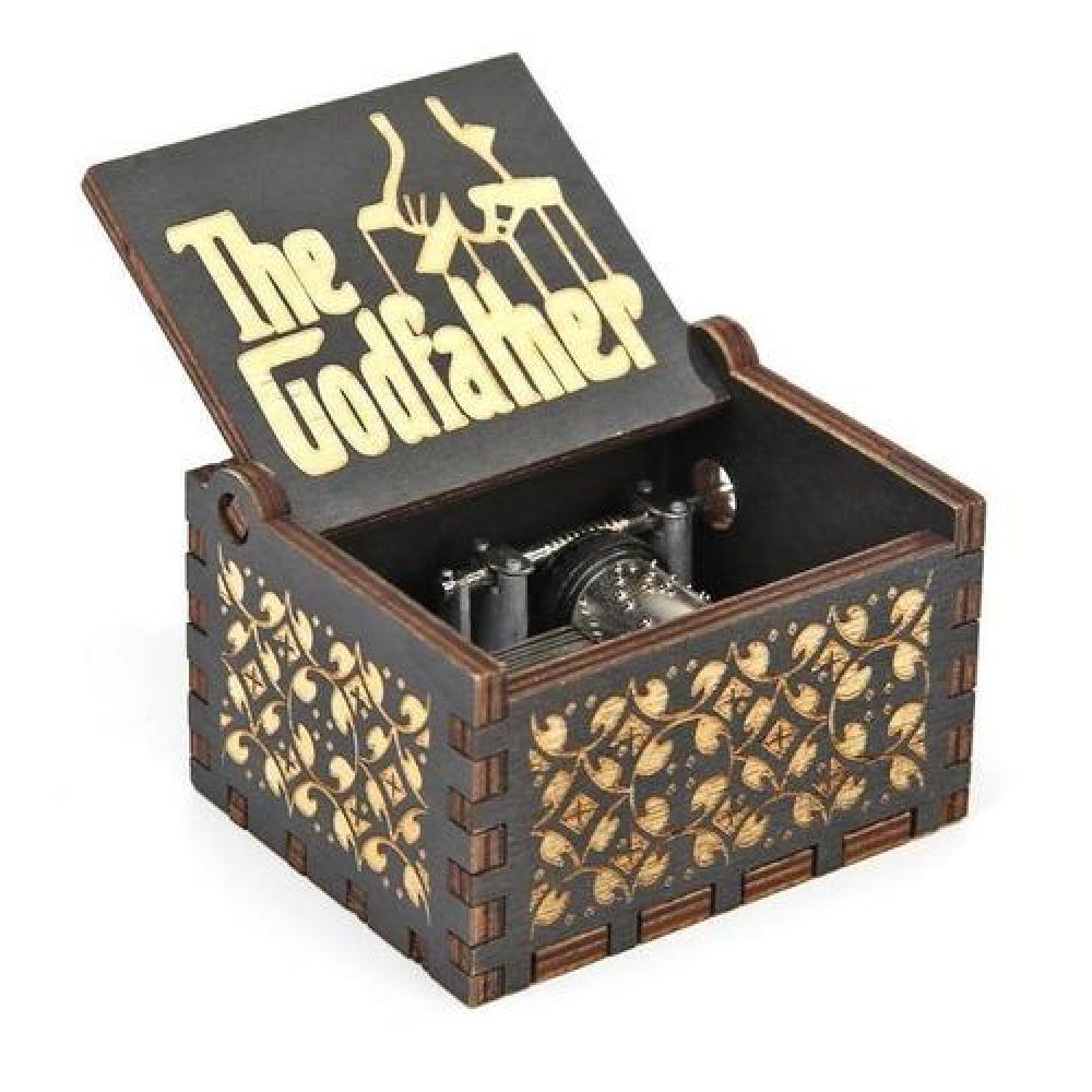 Caja Musical negra Madera El Padrino The Godfather