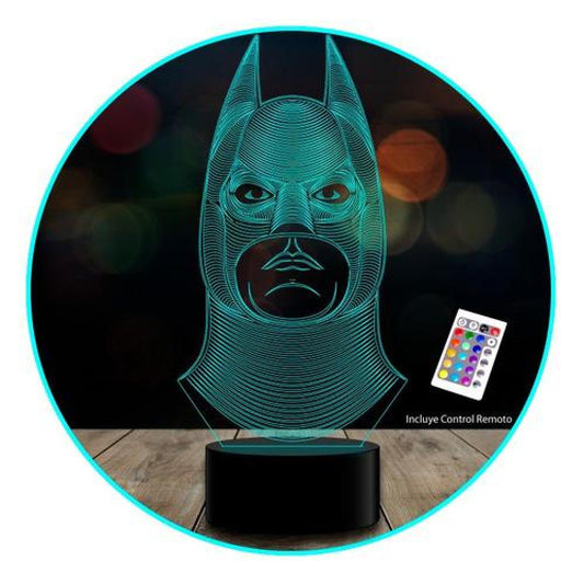Ilusion led 3D batman frente Dc Comic c/remoto colores