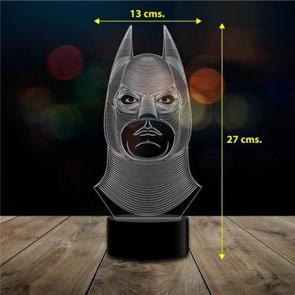Ilusion led 3D batman frente Dc Comic c/remoto colores