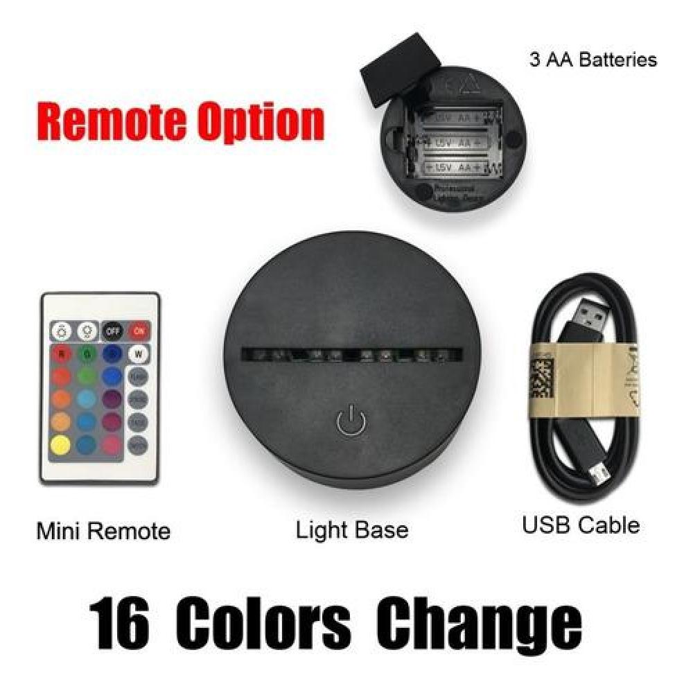 Ilusion led 3D batman frente Dc Comic c/remoto colores