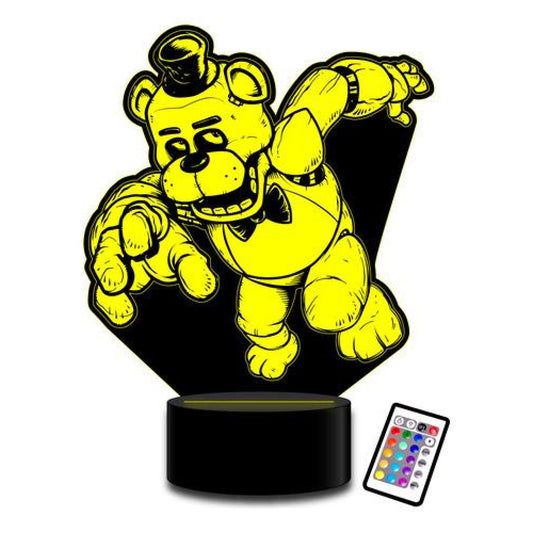 Lámpara 3d Control Remoto Five Nights At Freddy's Estoykuku