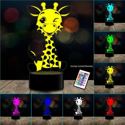 Ilusión 3D Baby Jirafa Kawaii c/remoto