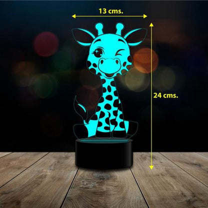 Ilusión 3D Baby Jirafa Kawaii c/remoto