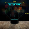 Ilusión 3D Black Pink control remoto