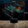 Lampara 3d Star Wars X- Wing 16 Colores Control Remoto