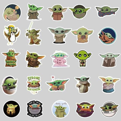 Pack 50 Sticker  Baby Yoda star wars