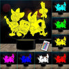 Lampara 3D Bob Esponja y amigos c control remoto 16 colores