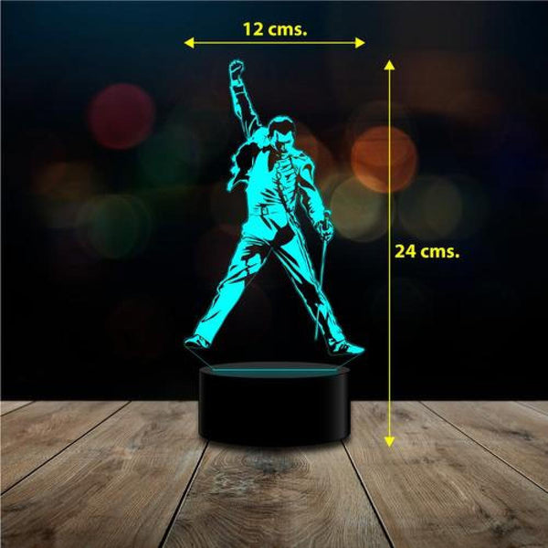 Ilusión led 3D Freddy M Queen c/remoto colores