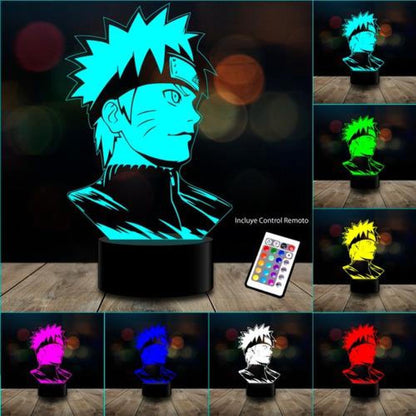 Lámpara 3D Naruto Uzumakiremoto 16 color Estoykuku