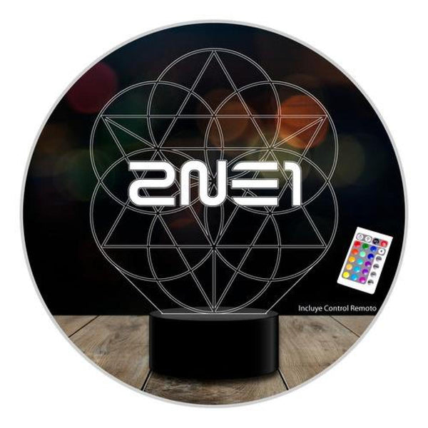 Ilusion 3D 2NE1 k-pop 16 colores Control remoto