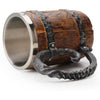 Tazón 3d resina imitación Barril de cerveza madera Vikingo