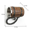 Tazón 3d resina imitación Barril de cerveza madera Vikingo