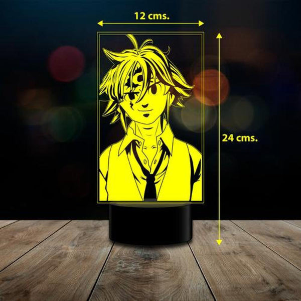 Lampara 3D Nanatsu no Taizai "Meliodas" 16 colores
