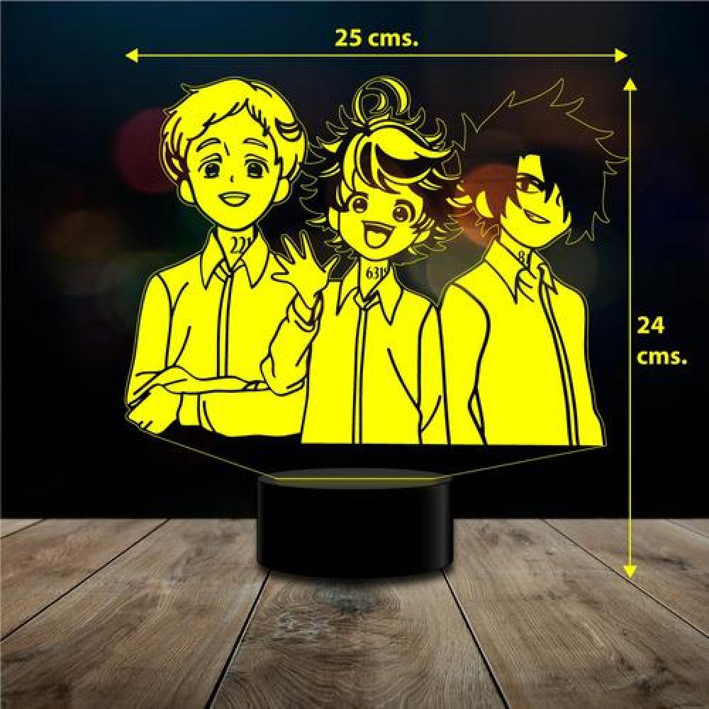 Lampara 3D The Promised Neverland control remoto