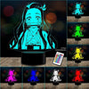Lampara Ilusión 3D Nezuko Demon Slayer control remoto