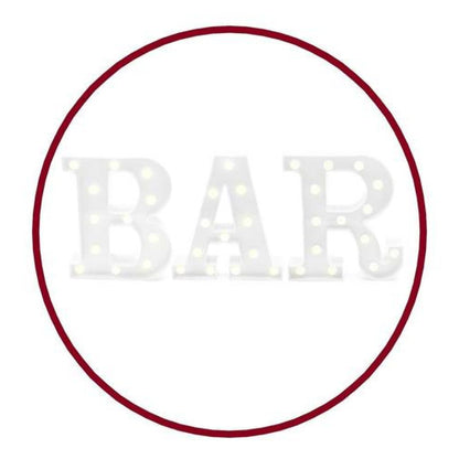 Pack 3 Letras led  " BAR "  16 cm
