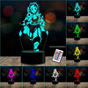Lampara 3D Tanjiro demon slayer c remoto 16 color