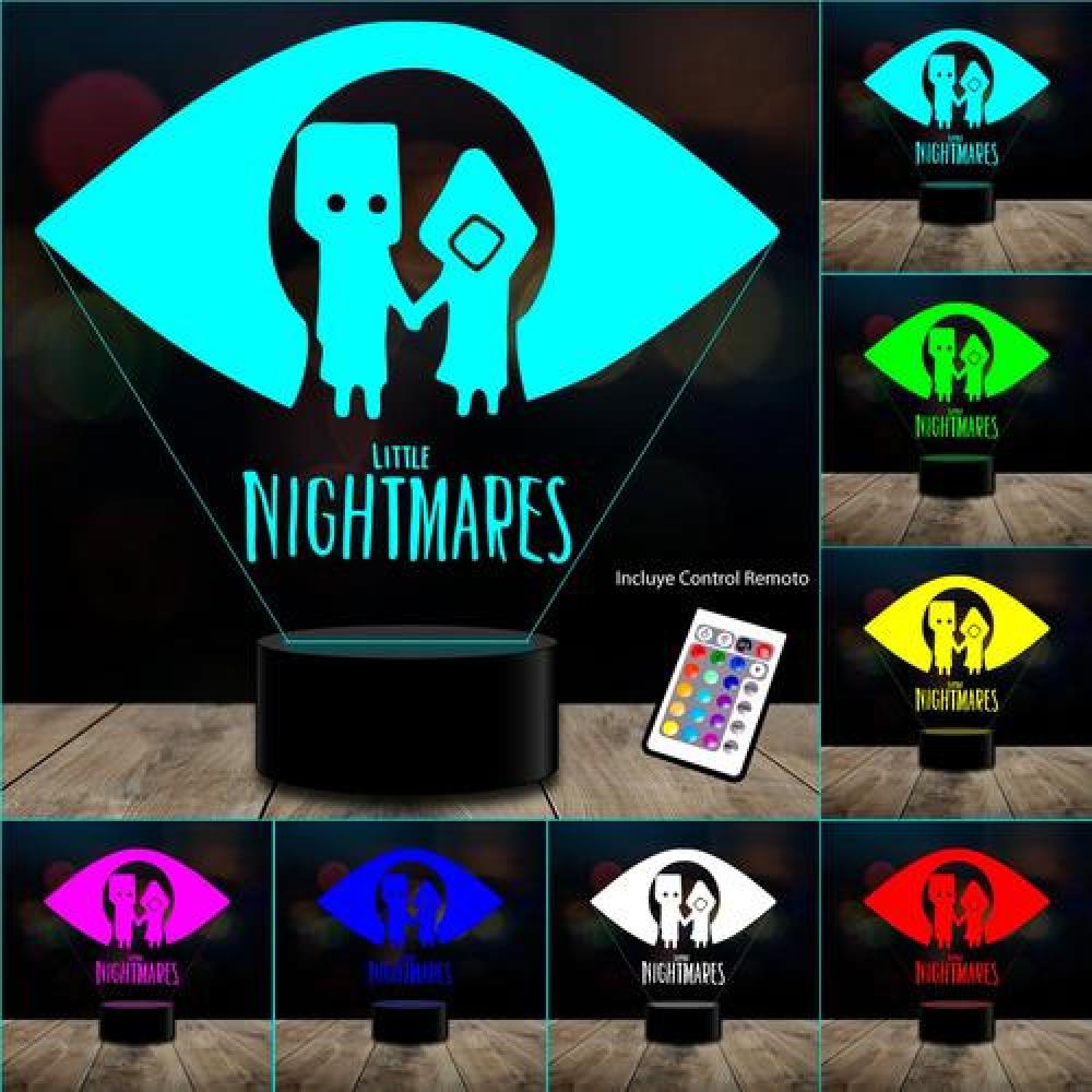 Lampara 3D Little Nightmares  control remoto 16 colores