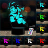 Lampara 3D goku ataque dragon ball remoto 16 color