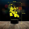 Lampara 3D goku ataque dragon ball remoto 16 color