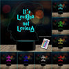 Lampara Ilusión 3D Hermione Leviosa  harry  C remoto