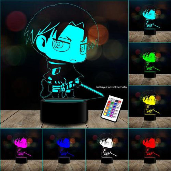 Lampara 3D  Shingeki no Kyojin Attack on Titan levi Kawaii