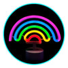 Lámpara Neón led Arcoiris pila decoración