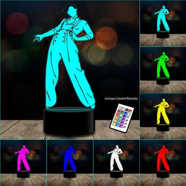 Lampara 3D Harry Styles cantante 16 colores control remoto