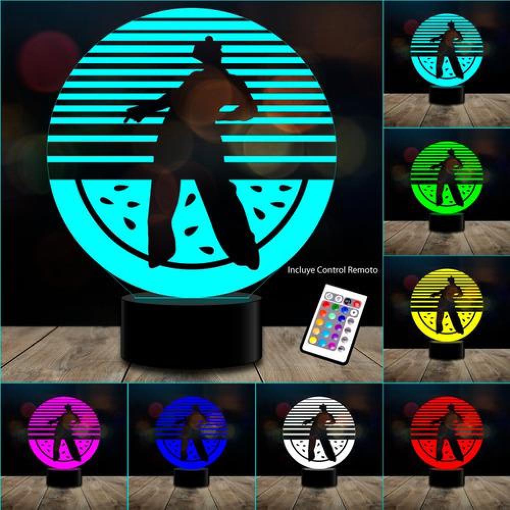 Lampara 3D Harry Styles  16 colores control remoto MOD D