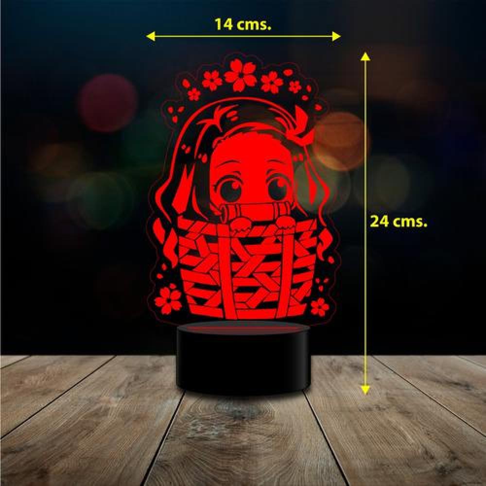 Lampara 3D Nezuko canasta super kawaii Demon slayer c remoto
