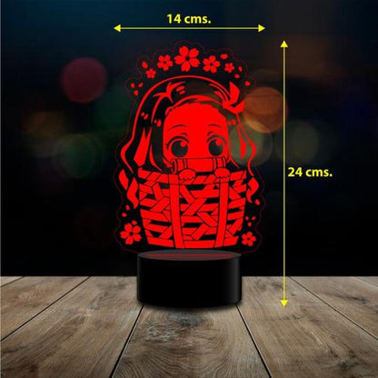 Lampara 3D Nezuko canasta super kawaii Demon slayer c remoto