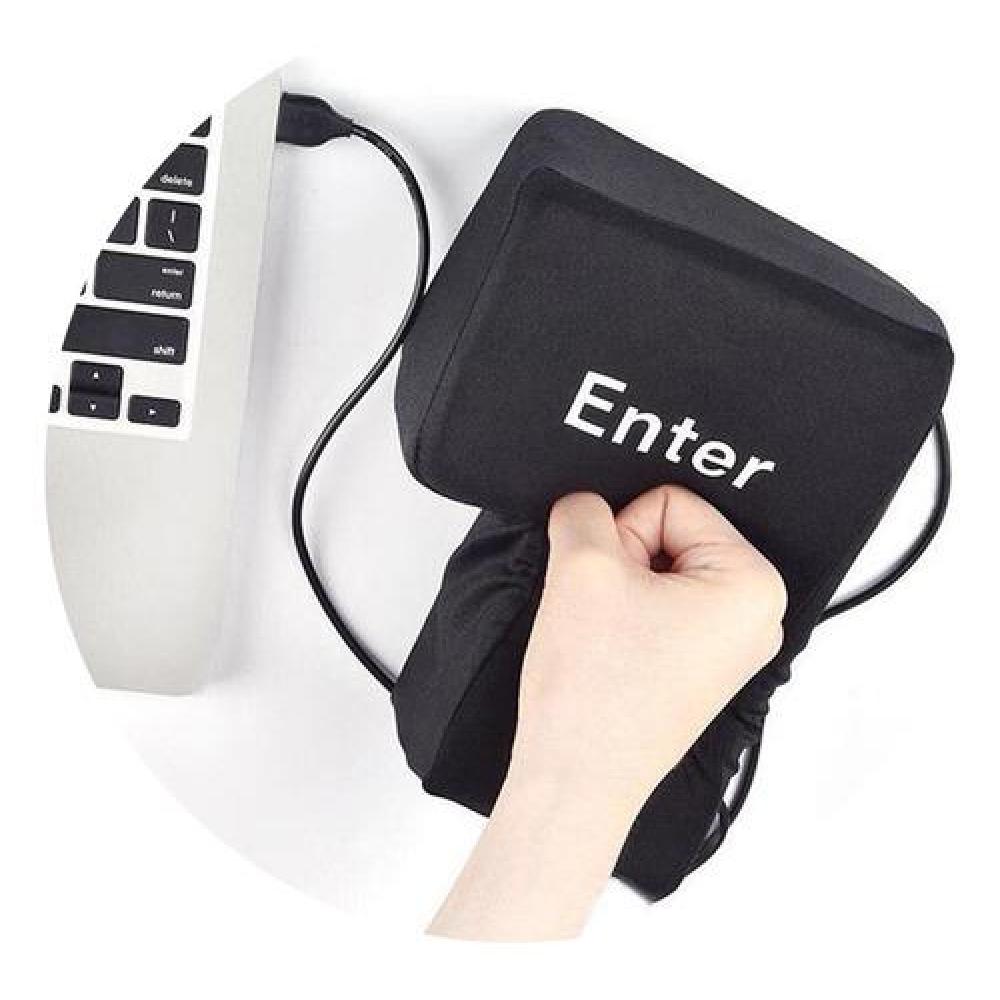 Tecla ENTER gigante antiestrés USB para computadora almohada