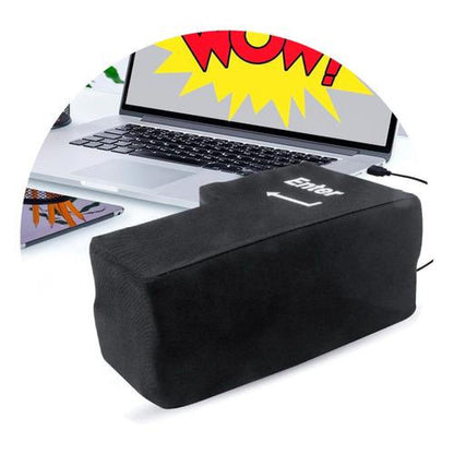 Tecla ENTER gigante antiestrés USB para computadora almohada