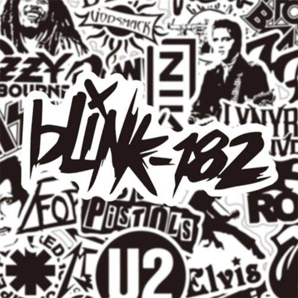 Set Sticker cantantes grupos de Rock música Black&white