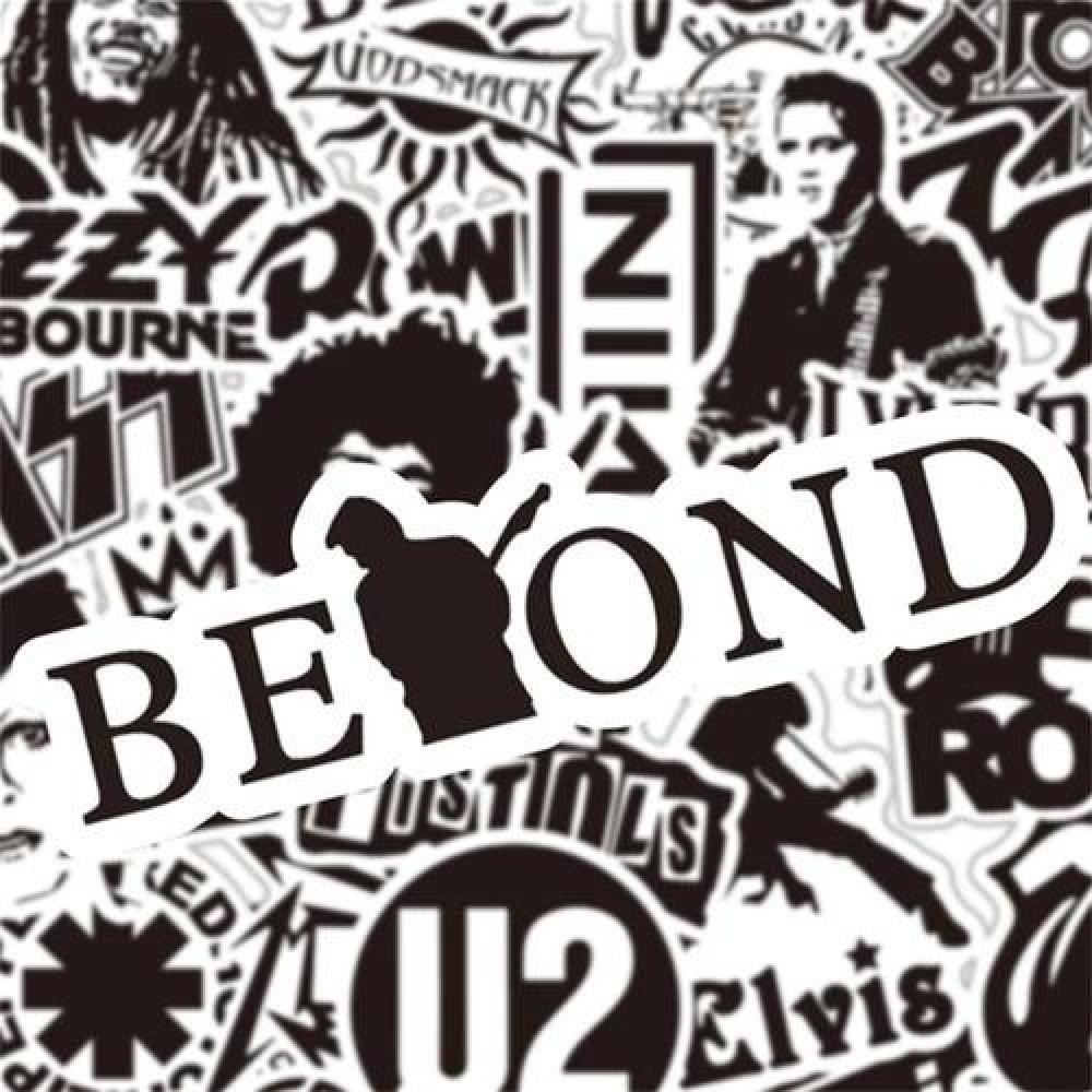 Set Sticker cantantes grupos de Rock música Black&white
