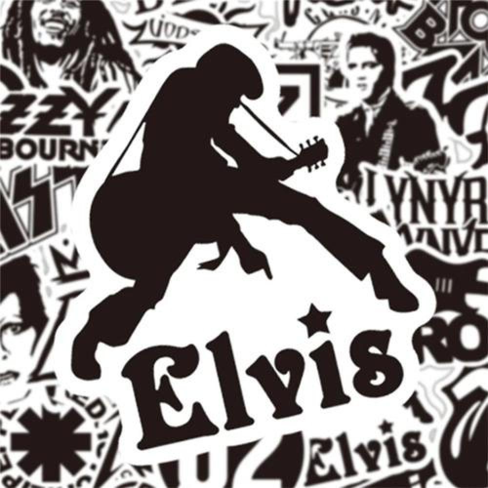 Set Sticker cantantes grupos de Rock música Black&white
