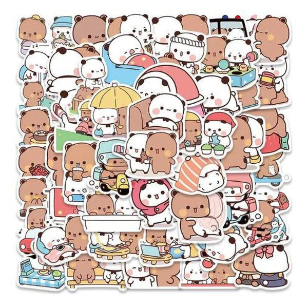 Set Stickers calcomonias ositos Cute Bubu y Dudu