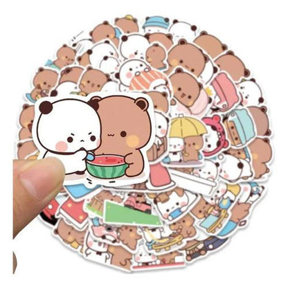 Set Stickers calcomonias ositos Cute Bubu y Dudu
