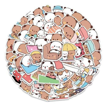 Set Stickers calcomonias ositos Cute Bubu y Dudu